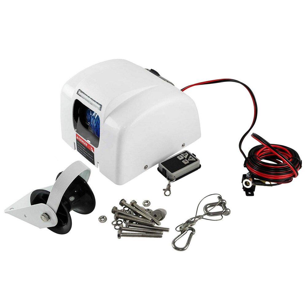 Futchoy 45lbs/25LBS Electric Anchor Winch Marine Anchor Winch Saltwater Boat Windlass Kit (25LBS)