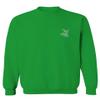 0153. Good Vibe Society Bones Hand Shaka Cool Vintage Graphic Men's Crewneck Sweatshirt (Irish Green X-Large) view 2