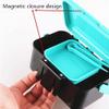 Toasis Fishing Live Bait Box Worm Storage Container Plastic Case with Tweezer (Blue-2pcs) view 3