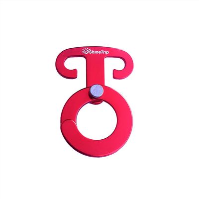Shinetrip 10 Pcs Wind Rope Buckle Aluminum Rope Tensioner Guyline Cord Adjuster Camping Awning Tent Cord Rope Fastener (RD)
