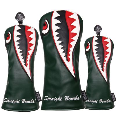 New Flying Tiger Warshark Golf Headcover for Golf Club Available for Driver/Fairway/Hybird (One Set(1Dr+1Fa+1Hy))