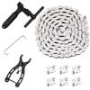 Bike Chain Kit, 6/7/8 Speed Multi-Function Bike Mechanic Repair Kit, Chain Breaker and Bike Link Plier with Hook and 6 Pairs Bicycle Buckle, Reusable view 1