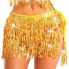 EARENT Gold Fringe Skirt Sequin Tassel Skirts for Women view 1