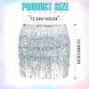 EARENT Silver Fringe Skirt Sequin Tassel Skirts New Year Eve Celebration Outfit Christmas Costume for Women view 2