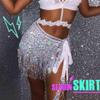 EARENT Silver Fringe Skirt Sequin Tassel Skirts New Year Eve Celebration Outfit Christmas Costume for Women view 3