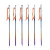 Boundless Voyage 6pcs/lot Titanium Alloy Color Tent Pegs Outdoor Camping Awning Tent Stakes Lightweight Hiking Climbing Tent Nail (30cm-Ti4016P) view 1