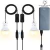 Onite USB LED Light Bulb, Emergency Backup Lighting for Camping, Garage, Power Outage Preparedness, for Portable Power Station & Solar Panel, Outdoor Lantern with Hook & 8.4ft Cord, Warm White (2) view 2