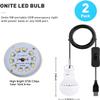 Onite USB LED Light Bulb, Emergency Backup Lighting for Camping, Garage, Power Outage Preparedness, for Portable Power Station & Solar Panel, Outdoor Lantern with Hook & 8.4ft Cord, Warm White (2) view 3