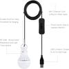 Onite USB LED Light Bulb, Emergency Backup Lighting for Camping, Garage, Power Outage Preparedness, for Portable Power Station & Solar Panel, Outdoor Lantern with Hook & 8.4ft Cord, Warm White (2) view 4