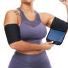 Arm Trimmers for Women Pair Sauna Sweat Arm Shaper Bands Adjustable Compression Sleeves Wraps For Sports Workout (Blue) view 1