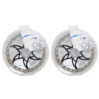 ASHIMA-LTD Ai2 ARO-09 Lightest Disc Brake Rotor 180mm 104g,2PCs, Black,AS2372