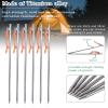 Boundless Voyage 6pcs/lot Titanium Alloy Tent Pegs Outdoor Camping Awning Tent Stakes Lightweight Hiking Climbing Tent Nail (30cm-Ti4015P) view 2