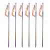 Boundless Voyage 6pcs/lot Titanium Alloy Color Tent Pegs Outdoor Camping Awning Tent Stakes Lightweight Hiking Climbing Tent Nail (35cm-Ti4016P) view 1