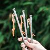 Boundless Voyage 6pcs/lot Titanium Alloy Tent Pegs 35cm Outdoor Camping Awning Tent Stakes Lightweight Hiking Climbing Tent Nails Ti4015P view 4