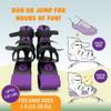 New Bounce Jumping Shoes - Kangaroo Jumping Shoes for Kids - Exercise Moon Boots - Bouncy Shoes for Ages 8-12 - Size 1-6 (32-38 EU) Purple view 2