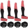 2 Sets Fishing Rod Cover Sleeve Cloth Fishing Rod Tip Protector Rod Tip Covers Baitcasting Rod Fishing Accessories for Men Red and Blue view 1