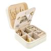 KElofoN Travel jewelry case Travel jewelry box Travel Jewelry Organizer Small Jewelry Organizer Box Gift for Girls Women with Mirror(White) view 1