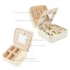 KElofoN Travel jewelry case Travel jewelry box Travel Jewelry Organizer Small Jewelry Organizer Box Gift for Girls Women with Mirror(White) view 3
