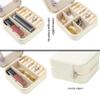 KElofoN Travel jewelry case Travel jewelry box Travel Jewelry Organizer Small Jewelry Organizer Box Gift for Girls Women with Mirror(White) view 4