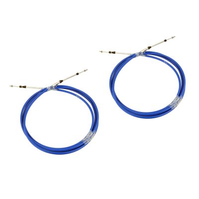 Marine 33C Throttle Shift Remote Control Box Cable For Yamaha Outboard Engine Boat Motor Steering System Blue (16FT, 2 PCs)