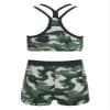winying Kids Girls Printed Rash Guard Tankini Sport Crop Top + Swim Shorts Swimsuit Beach Summer Swimwear Camouflage Green 6 Years view 2