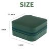 KElofoN Travel jewelry case Travel jewelry box Travel Jewelry Organizer Small box Gift for Girls Women with Mirror(Green) view 2