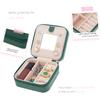 KElofoN Travel jewelry case Travel jewelry box Travel Jewelry Organizer Small box Gift for Girls Women with Mirror(Green) view 3