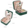 KElofoN Travel jewelry case Travel jewelry box Travel Jewelry Organizer Small box Gift for Girls Women with Mirror(Green) view 4