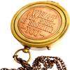 Engravable Compass, Pocket Compass, Brass Compass with Leather Carry Case,Gift Compass view 1