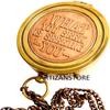 Engravable Compass, Pocket Compass, Brass Compass with Leather Carry Case,Gift Compass view 3