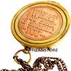 Engravable Compass, Pocket Compass, Brass Compass with Leather Carry Case,Gift Compass view 4