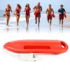 3 Handle Water Rescue Equipment, Lifeguard Floatation Device Professional Rescue Can, Strong Buoyancy Lifeguard Rescue Tube Decor,Red view 2