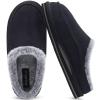 KuaiLu Mens Slippers with Orthopedic Arch Support Suede Faux Fur Fluff Plush Wool-like Warm House Shoes Comfortable Slip-on Bedroom Indoor Outdoor Clogs Slippers for Man, Size Black 8.5 view 1