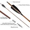 30 inch Carbon Arrows 500 Spine Hunting Arrows for Archery Practice with 4 inch Natural Feather Fletching Removable Points Tips Targeting Arrow for Compound Bow Recurve Bow Long Bow (Pack of 6) view 4