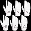FINGER TEN Golf Gloves Men Right Left Handed Golfer Mens Glove RainGrip Hot Wet Weather Value 6 Pack, All Weather in White X-Large (White, X-Large, Right) view 1