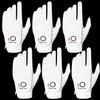 FINGER TEN Golf Gloves Men Right Left Handed Golfer Mens Glove RainGrip Hot Wet Weather Value 6 Pack, All Weather in White X-Large (White, X-Large, Left) view 1