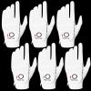 FINGER TEN Golf Gloves Men Right Left Handed Golfer Mens Glove RainGrip Hot Wet Weather Value 6 Pack, All Weather in White Small (White, Small, Left) view 1