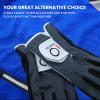 FINGER TEN Golf Gloves Men Right Left Handed Golfer Mens Glove RainGrip Hot Wet Weather Value 6 Pack, All Weather in White Small (White, Small, Left) view 4
