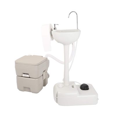 Portable Camping Sink Outdoor Basin Stand with Towel Holder Soap Dispenser Hand Wash Basin Stand Foot Operated Free Standing Sink Units for Indoor Outdoor Events, Gatherings, Camping (Ship from USA)