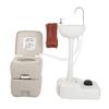 Portable Camping Sink Outdoor Basin Stand with Towel Holder Soap Dispenser Hand Wash Basin Stand Foot Operated Free Standing Sink Units for Indoor Outdoor Events, Gatherings, Camping (Ship from USA) view 3