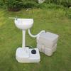 Portable Camping Sink Outdoor Basin Stand with Towel Holder Soap Dispenser Hand Wash Basin Stand Foot Operated Free Standing Sink Units for Indoor Outdoor Events, Gatherings, Camping (Ship from USA) view 4