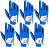 FINGER TEN Golf Gloves Men Right Left Handed Golfer Mens Glove RainGrip Hot Wet Weather Value 6 Pack, All Weather in Blue X-Large (Blue, X-Large, Right) view 1