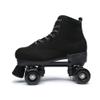 Black Roller Skates Outdoor Suede Quad Skates Footwear for Women and Men Size 43 view 2