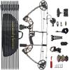 PANDARUS Compound Bow Draw Weight 0-70 Lbs for Pull Beginner and Intermediate Archer Fully Adjustable 19.25"-31" with All Accessories, up to IBO 320 fps New 2024(Camo Right Handed Bag) view 1