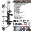 PANDARUS Compound Bow Draw Weight 0-70 Lbs for Pull Beginner and Intermediate Archer Fully Adjustable 19.25"-31" with All Accessories, up to IBO 320 fps New 2024(Camo Right Handed Bag) view 2
