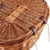 qiuqiu Wicker Bicycle Front Basket, Multi-Purpose Detachable Bicycle Front Handmade Storage Baskets for Pet, Shopping, Camping and Outdoor view 2
