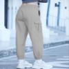 Girl Pants, Multi Pockets Elastic Waist Pull On Cargo Jogger with Drawstring, Grey, 7-8 Years = Tag 140 view 2