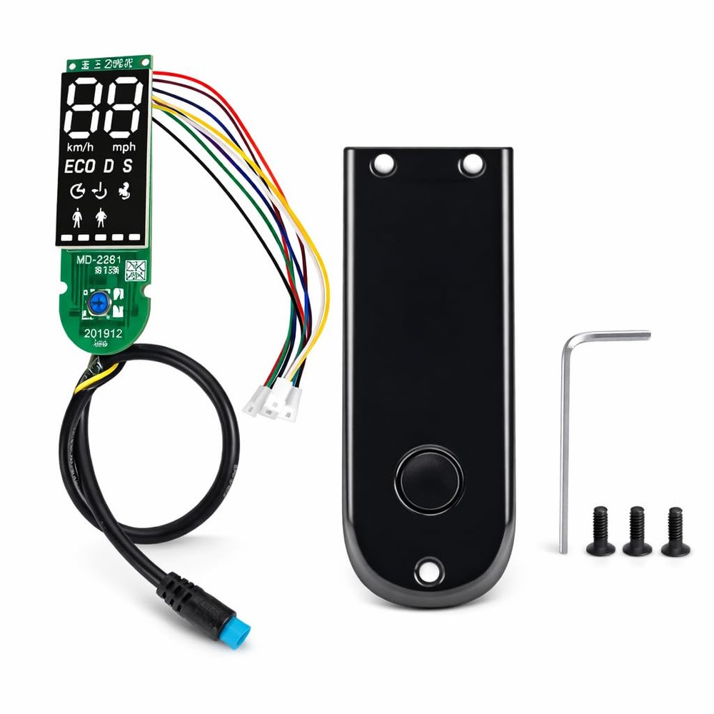 Alomejor Electric Scooter Dashboard, Digital Display for Real-time Data Digital Instrument Cover for commuters Urban Riders and Travelers
