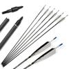 ZSHJGJR 30 Inch Archery Carbon Arrows ID 6.2mm Spine 500 Hunting Arrows with 100 Grain Replacement Arrow Points Tips for Recurve Compound Bow 6/12pcs (12) view 2