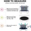 XXJJ Trampoline Replacement Safety Enclosure Net for 6 8 Pole Round Frame Trampolines,Breathable and Weather-Resistant (Net Only),14ft 4 Arches or 8 Poles view 4